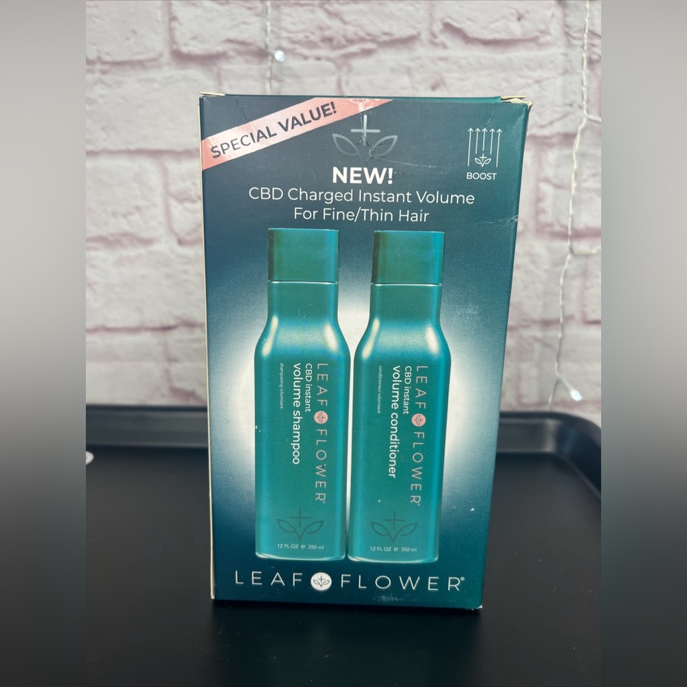 Leaf & Flower Instant Volume Shampoo/Conditioner 12oz. Duo